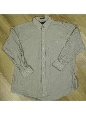 Vintage Barrington Long Sleeve‎ Button-Up Shirt 17.5 Collar Men's Preppy